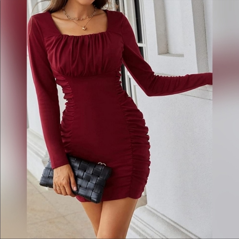 🌹Square Neck Bodycon Dress